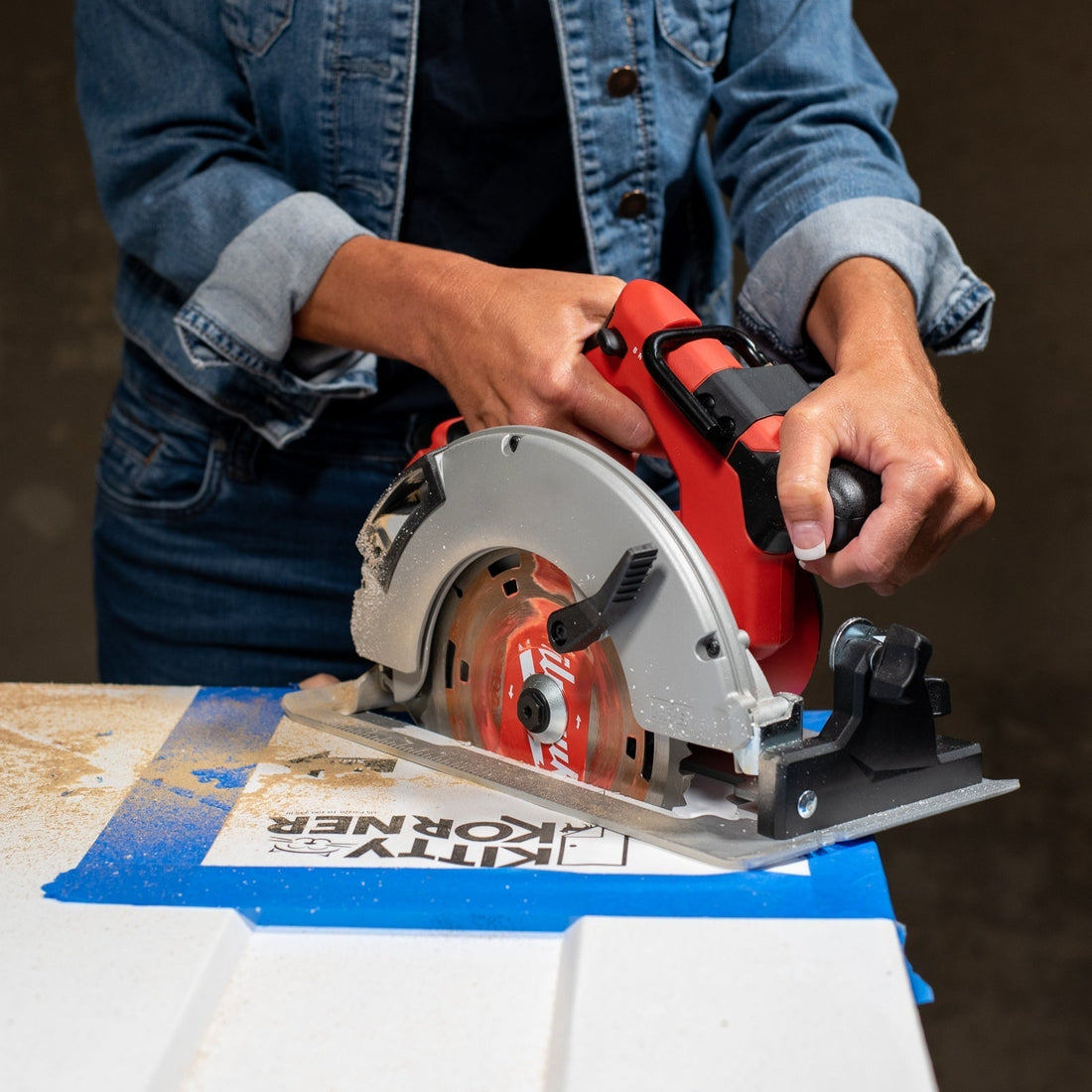 Cutting to mount a Kitty Korner® cat door