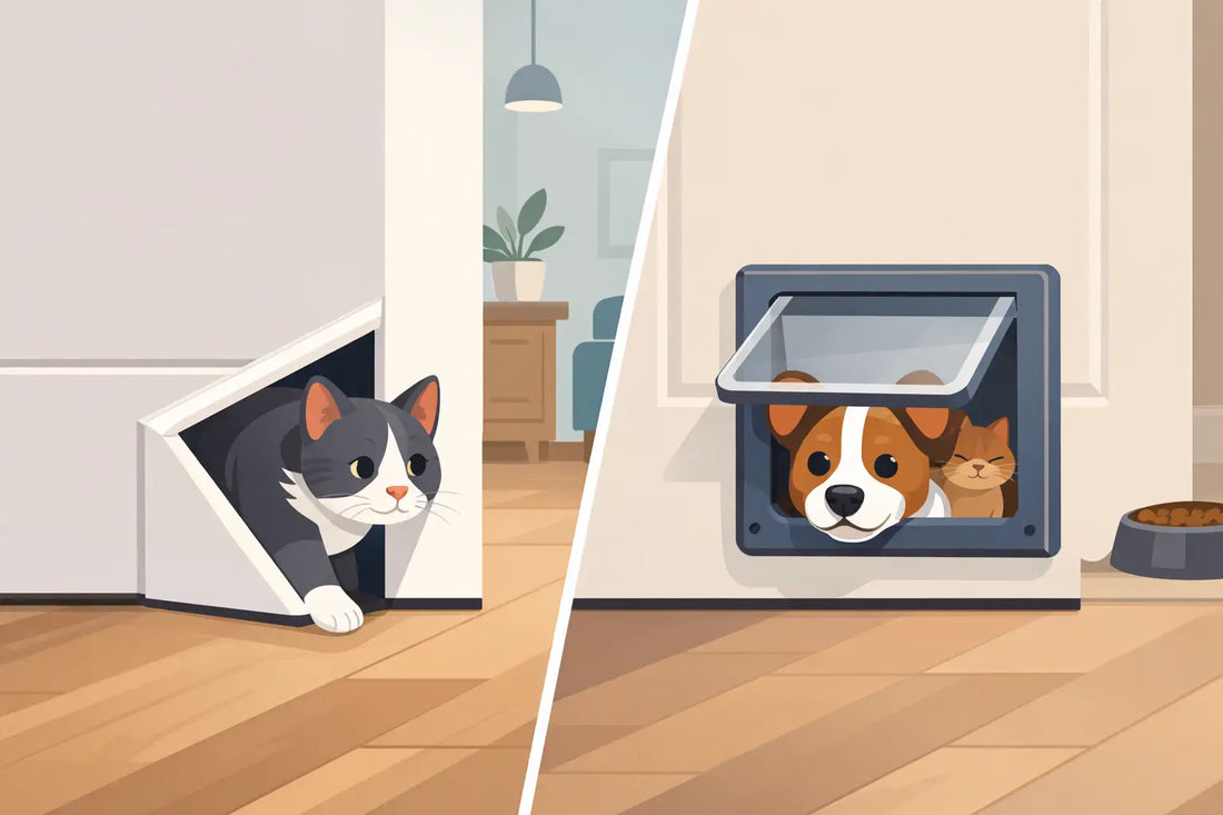 Interior Cat Door vs Pet Flap: What Fits Better?